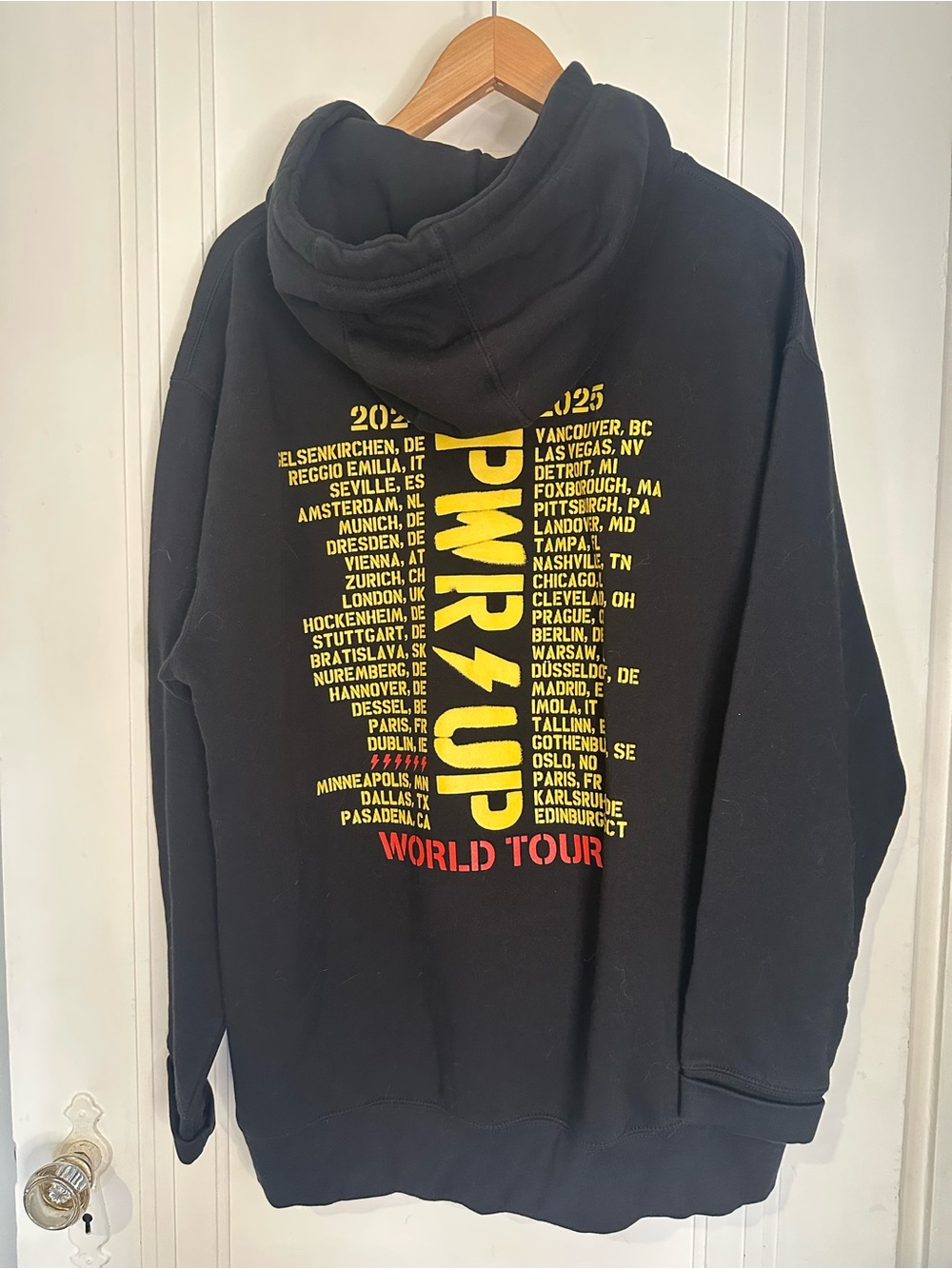 AC/DC "PWR UP" World Tour black hoodie official 2014-2025